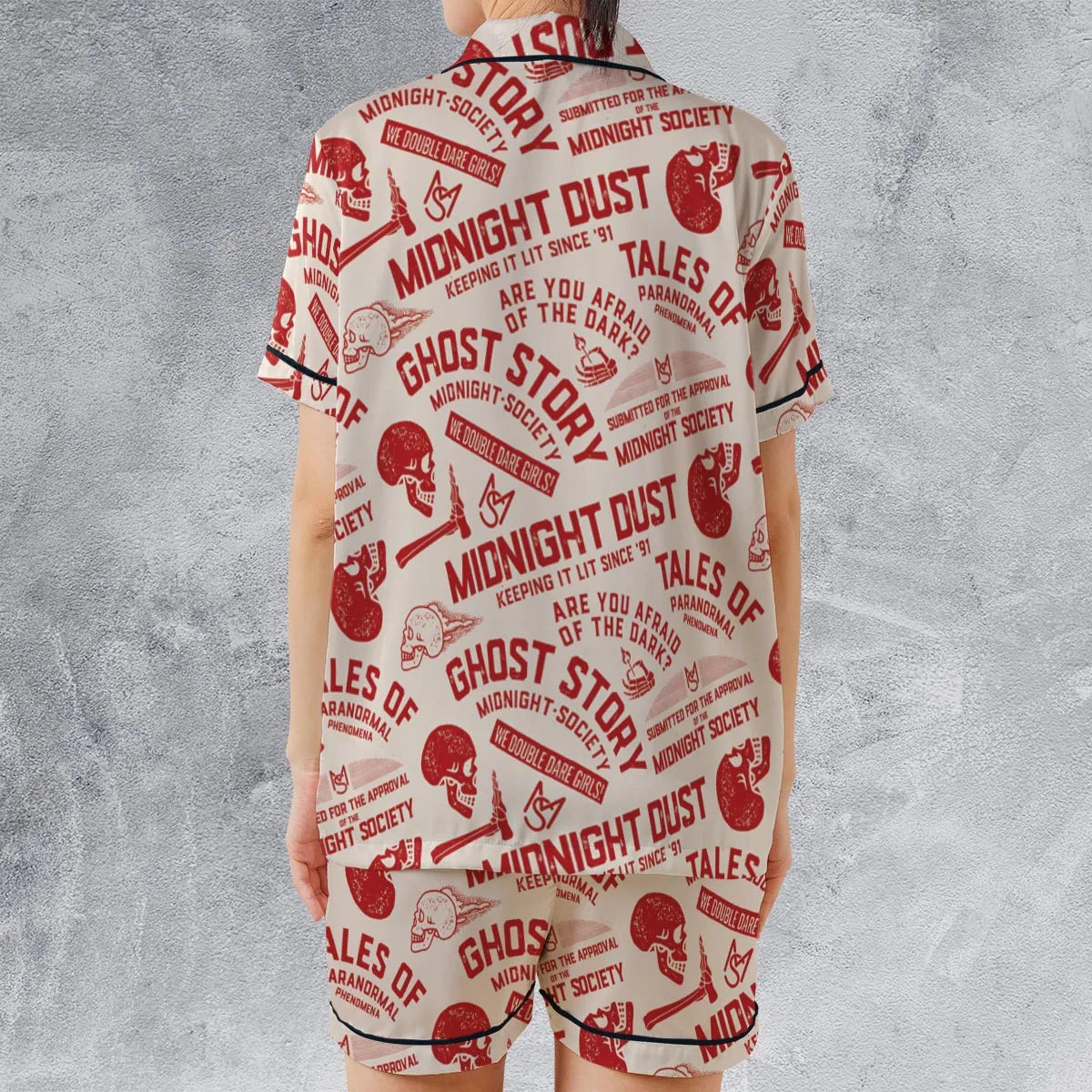 Satin Short-Sleeve Pajamas Set - 31CFT33Y