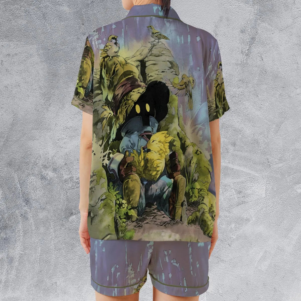 Satin Short-Sleeve Pajamas Set - UUXU8XL6
