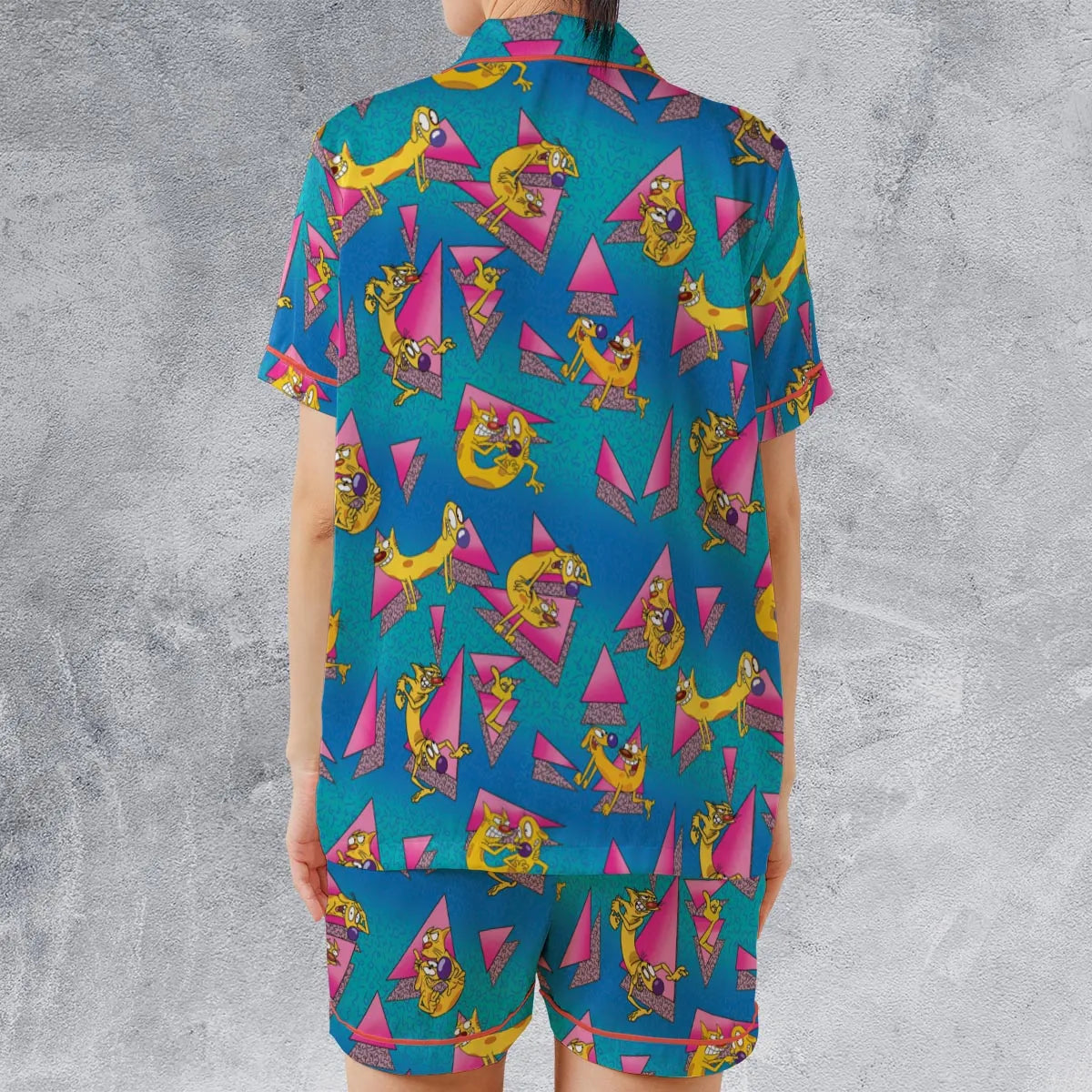 Satin Short-Sleeve Pajamas Set - 4RAGK7QQ