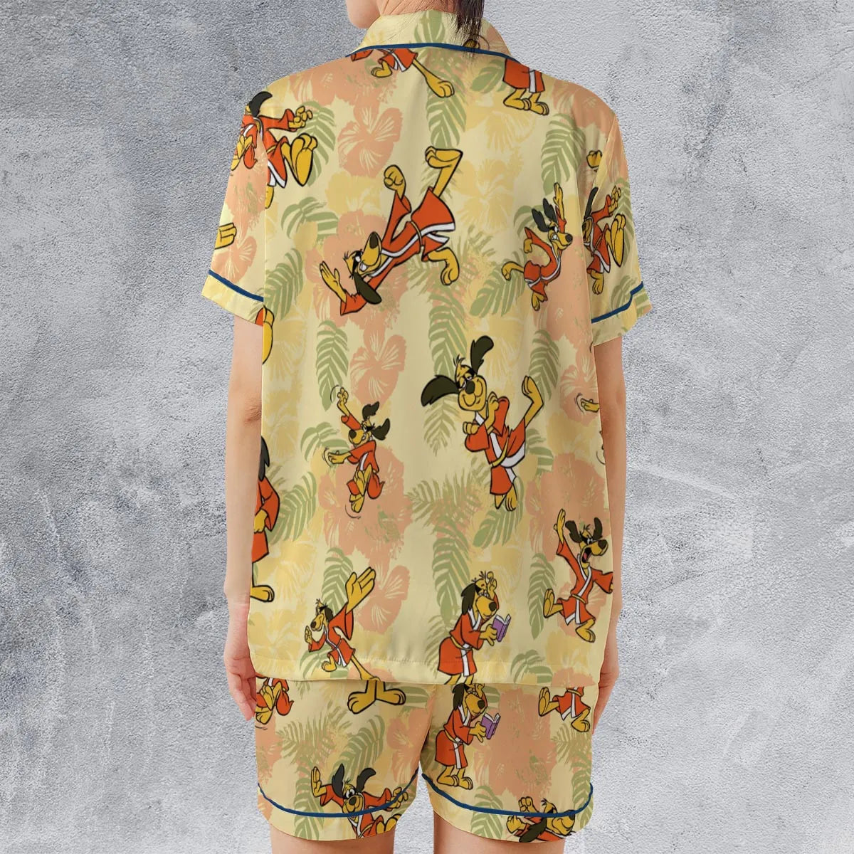 Satin Short-Sleeve Pajamas Set - DQT72F9K