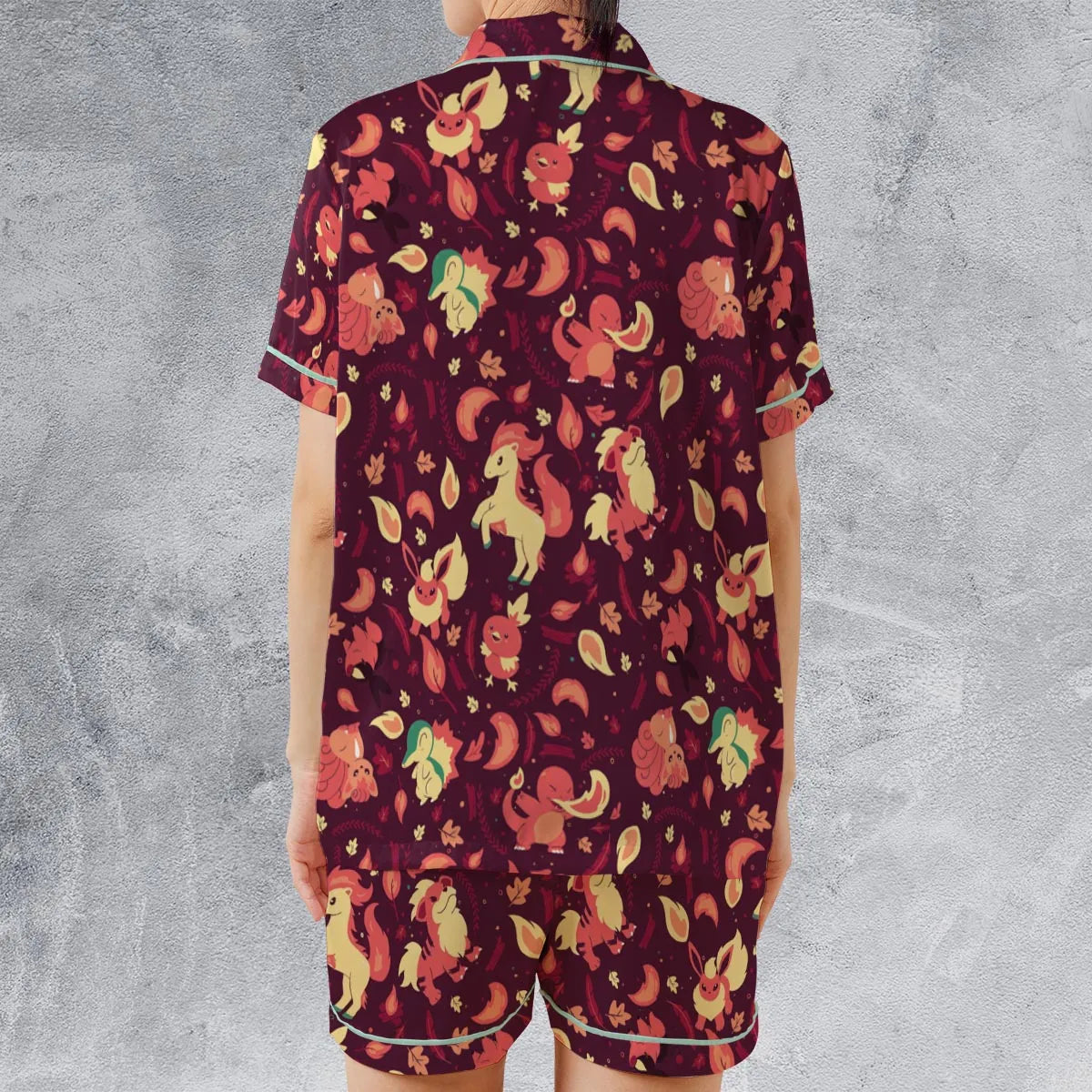 Satin Short-Sleeve Pajamas Set - 1BMG6LK7