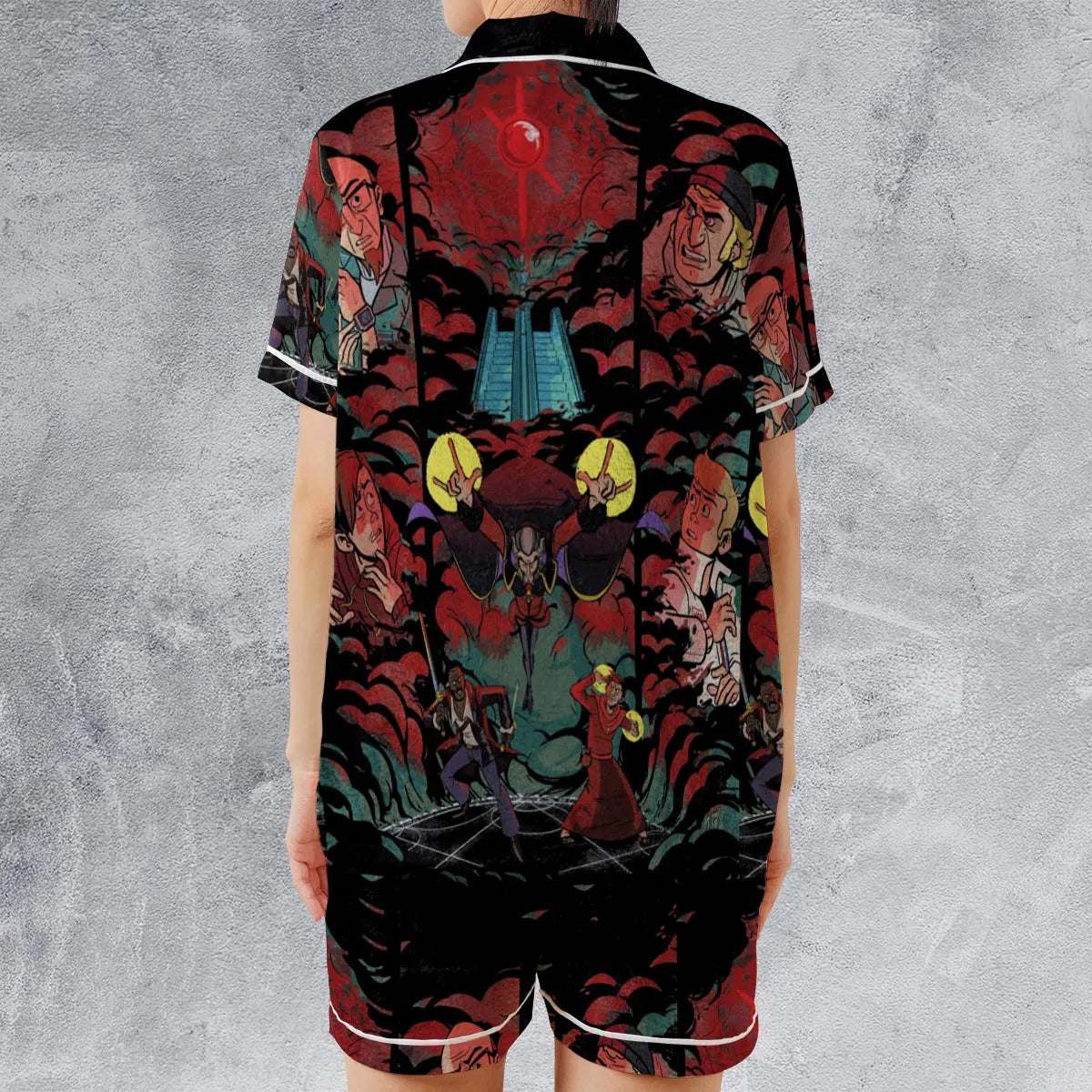 Satin Short-Sleeve Pajamas Set - AW9LJU7D