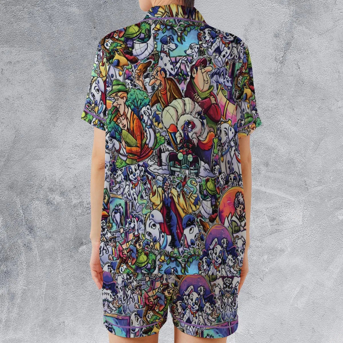 Satin Short-Sleeve Pajamas Set - 3TYZZ13W