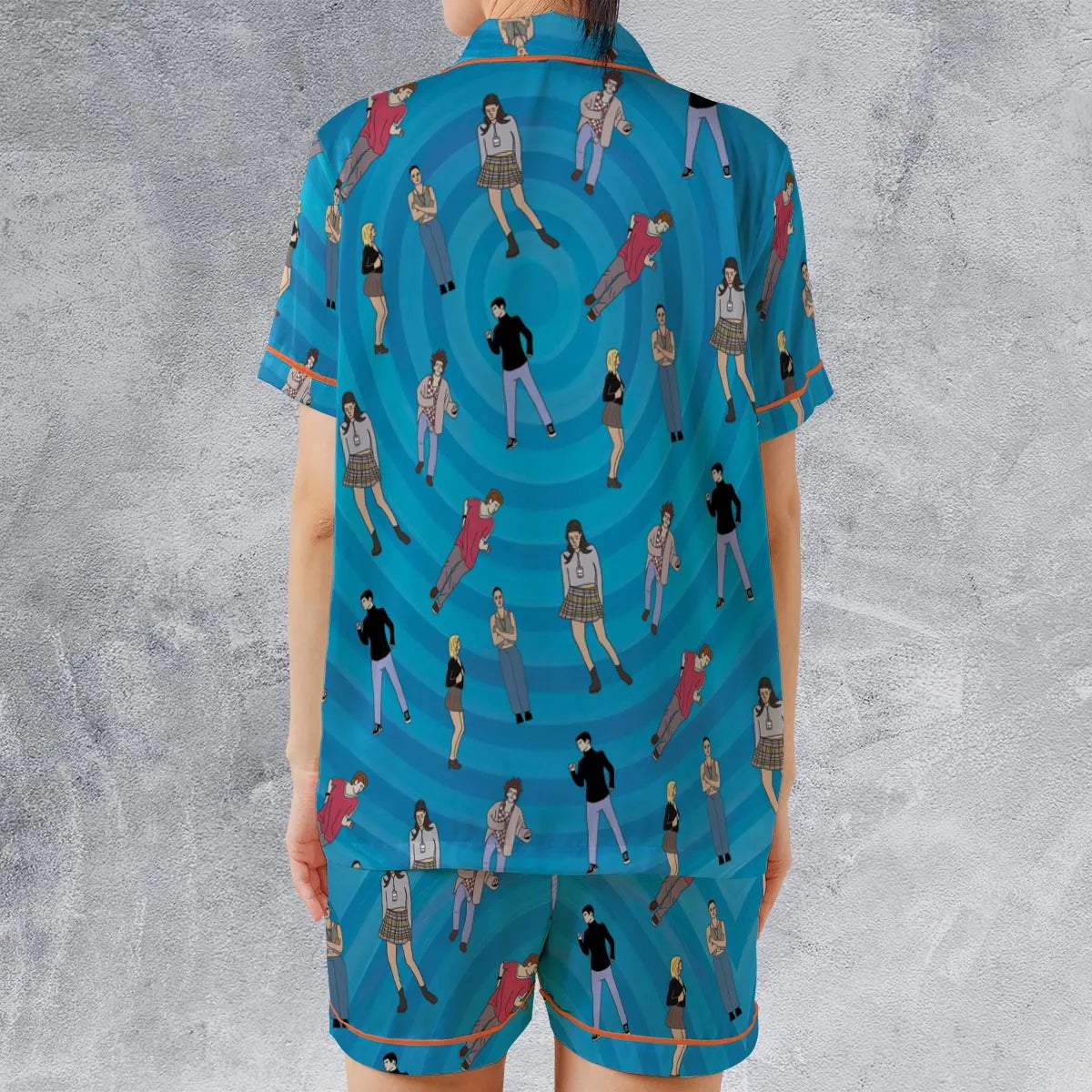 Satin Short-Sleeve Pajamas Set - 2MZ3P77F