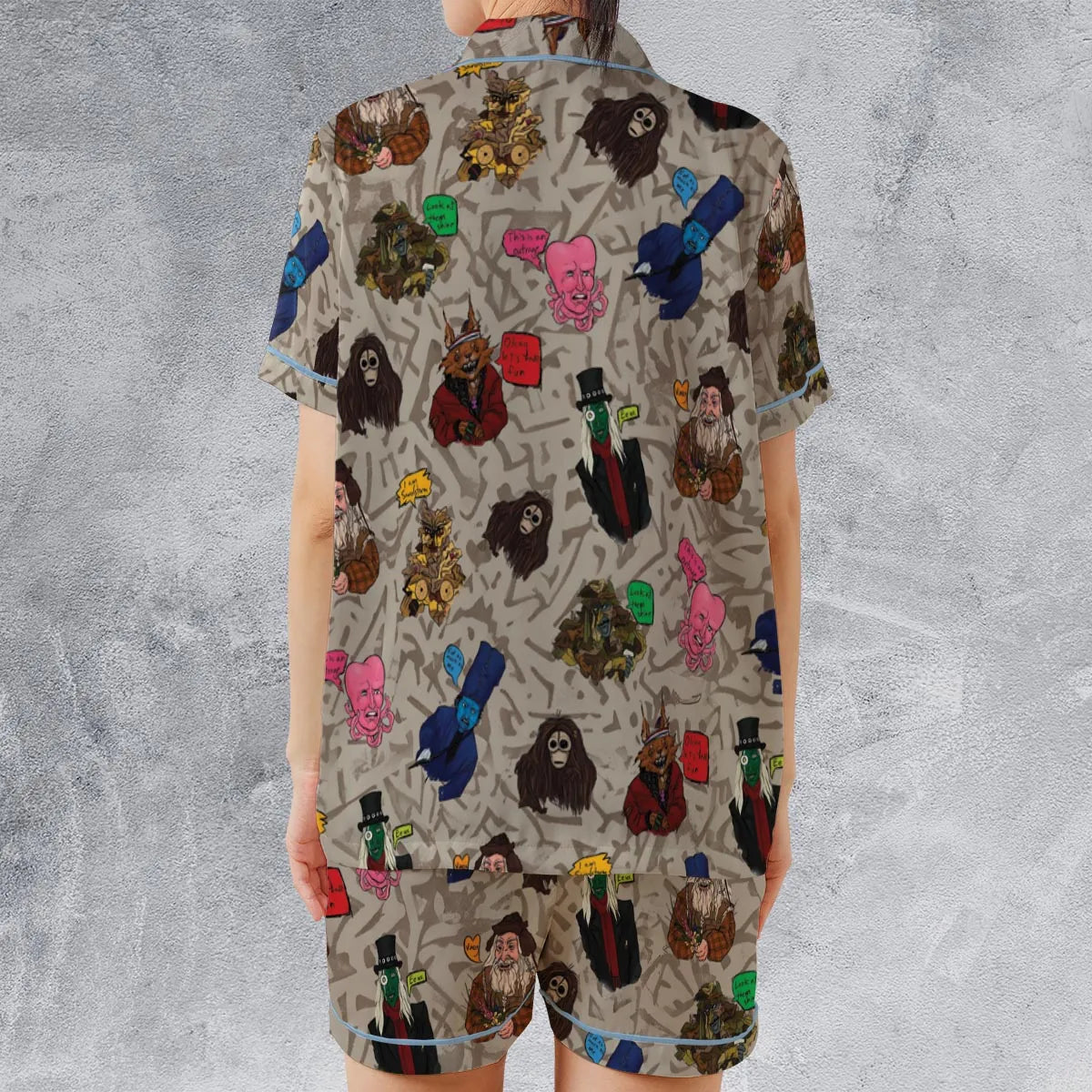 Satin Short-Sleeve Pajamas Set - 1VG2WLP7