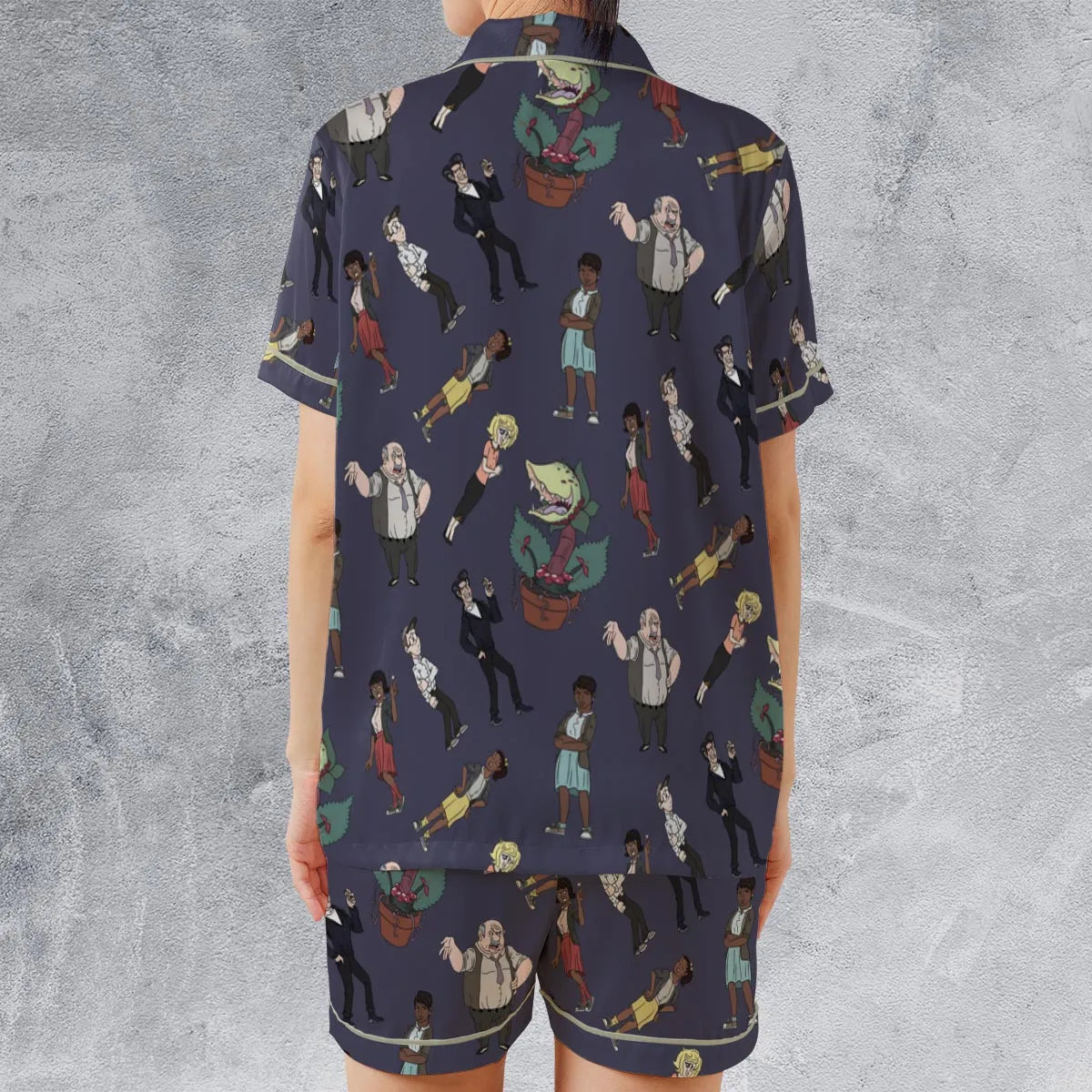 Satin Short-Sleeve Pajamas Set - CBFEVAJP