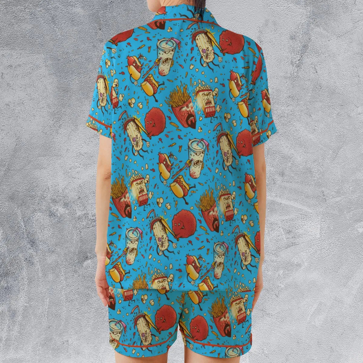 Satin Short-Sleeve Pajamas Set - 3WLX4J7C