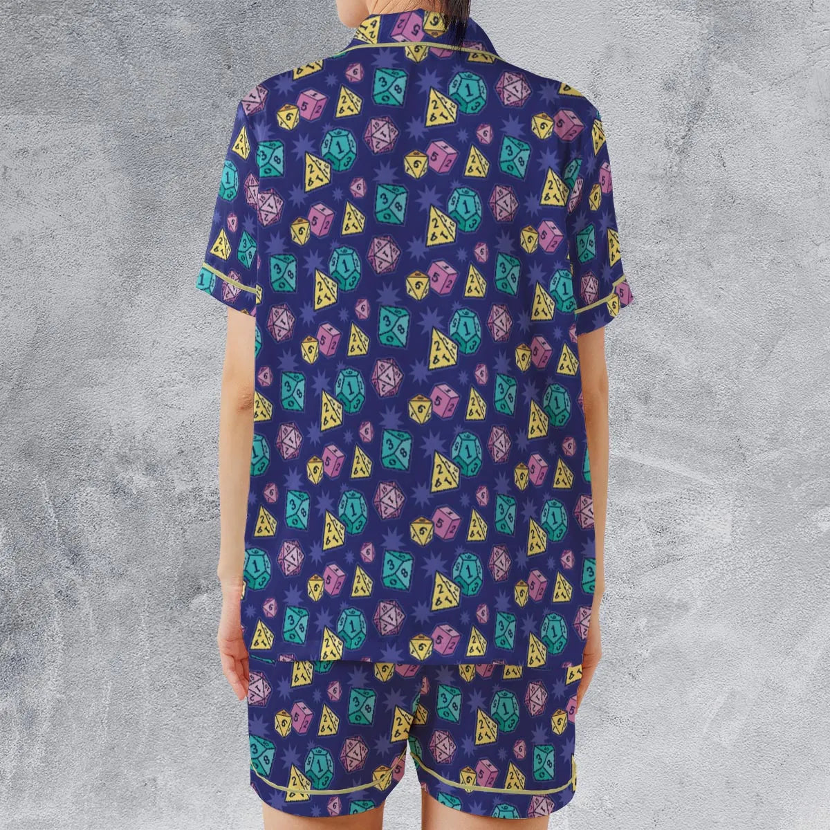 Satin Short-Sleeve Pajamas Set - PK7LWT8G