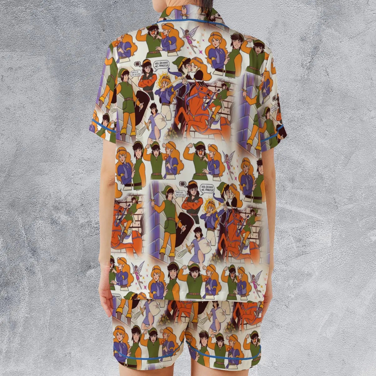 Satin Short-Sleeve Pajamas Set - HC8QTCK9