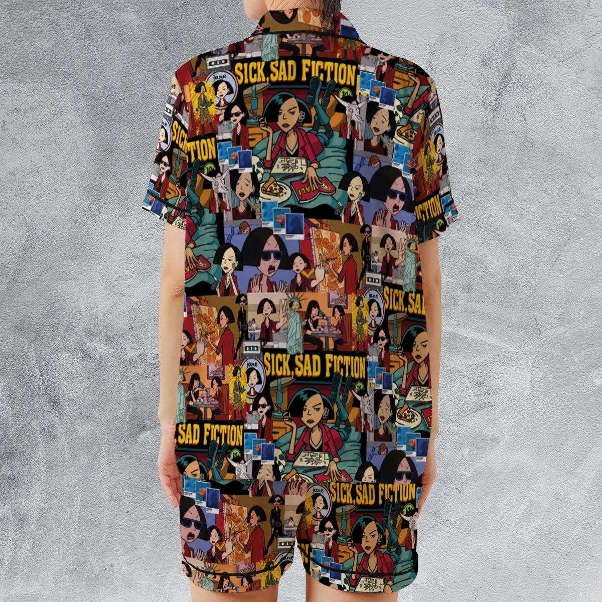 Satin Short-Sleeve Pajamas Set - 689JFPCU