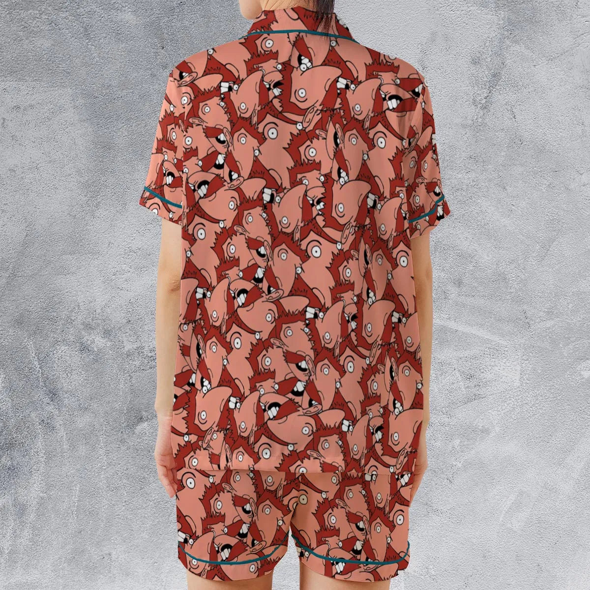Satin Short-Sleeve Pajamas Set - M4U3Q6C6