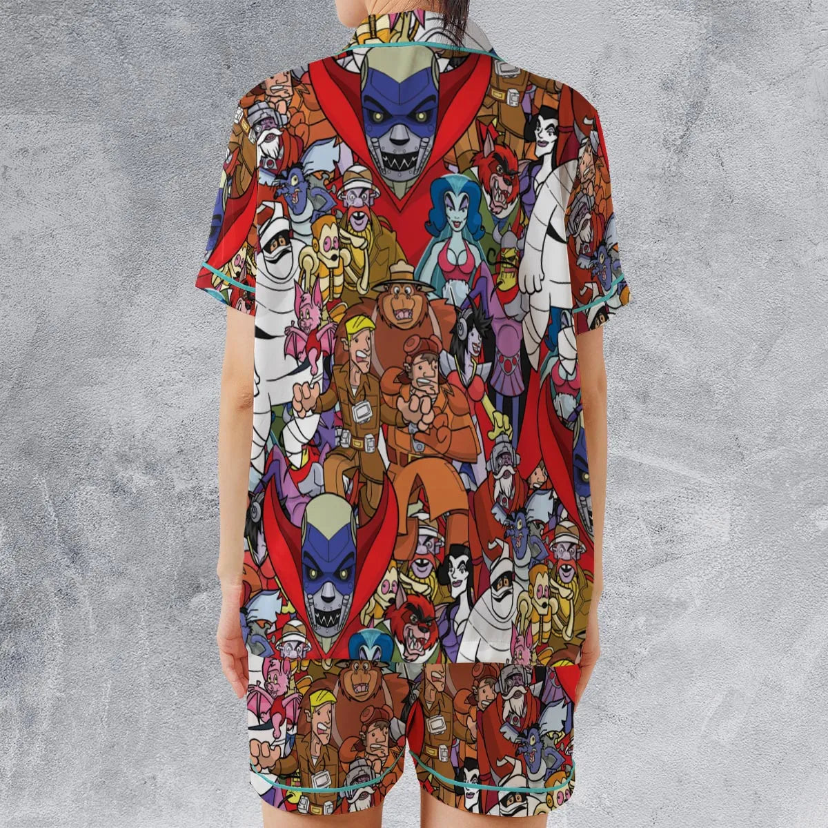 Satin Short-Sleeve Pajamas Set - MXQL6AHH