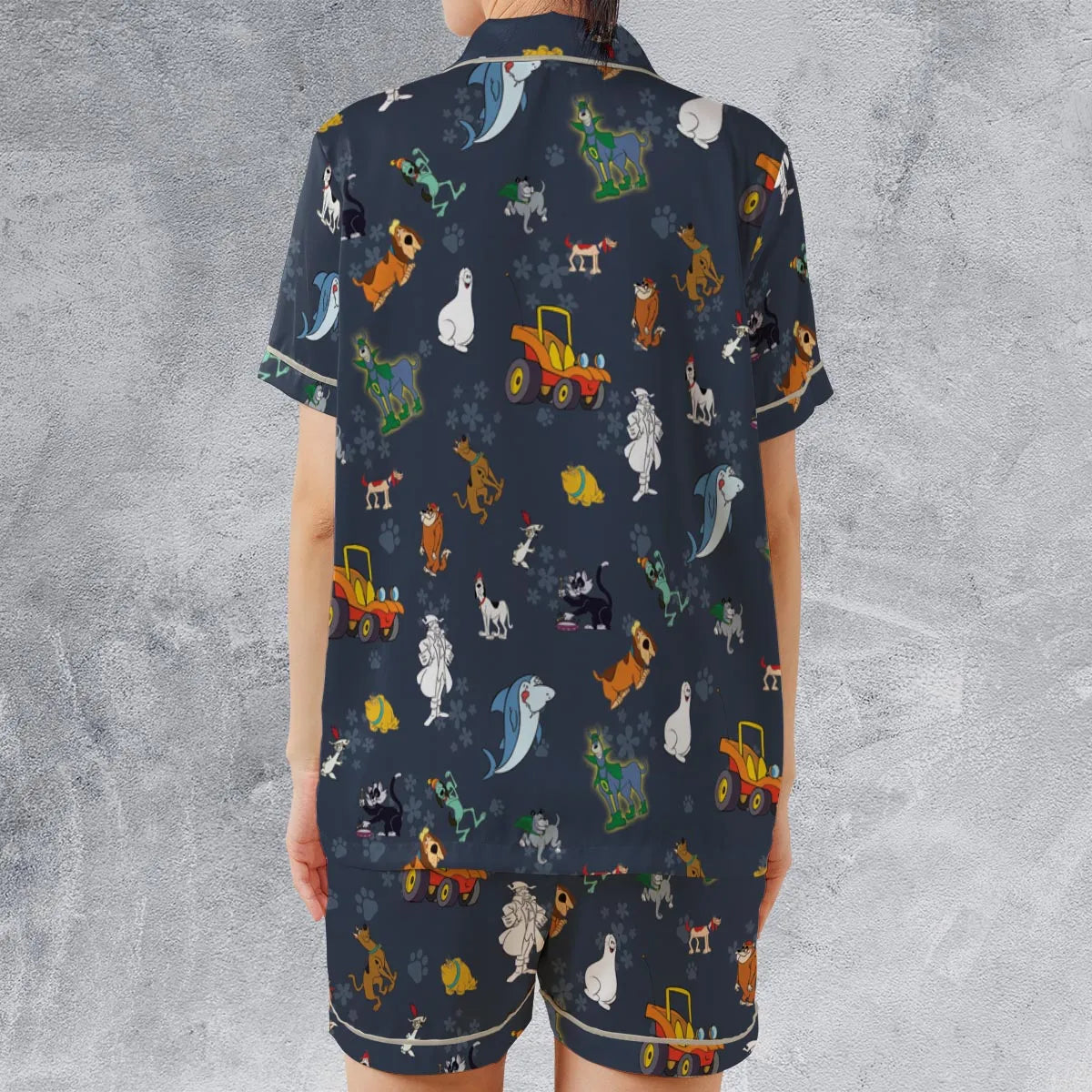 Satin Short-Sleeve Pajamas Set - MZSN4T3D
