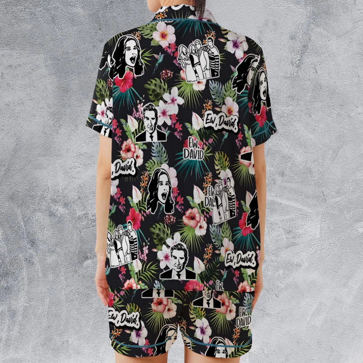 Satin Short-Sleeve Pajamas Set - DEEBD4AW