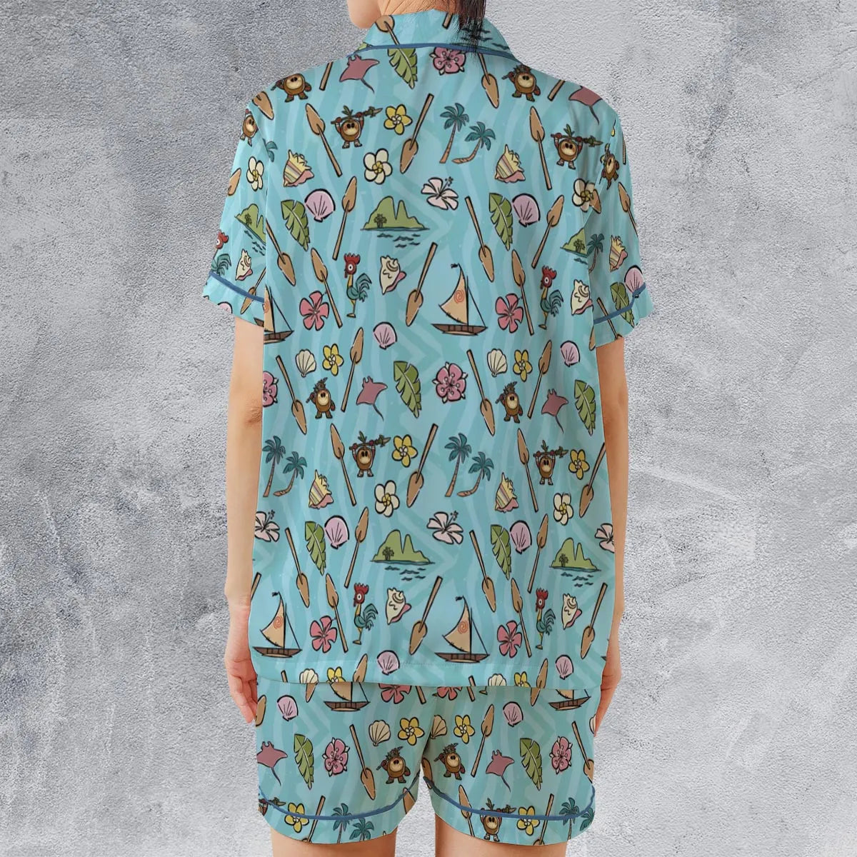 Satin Short-Sleeve Pajamas Set - N5FAZUNV