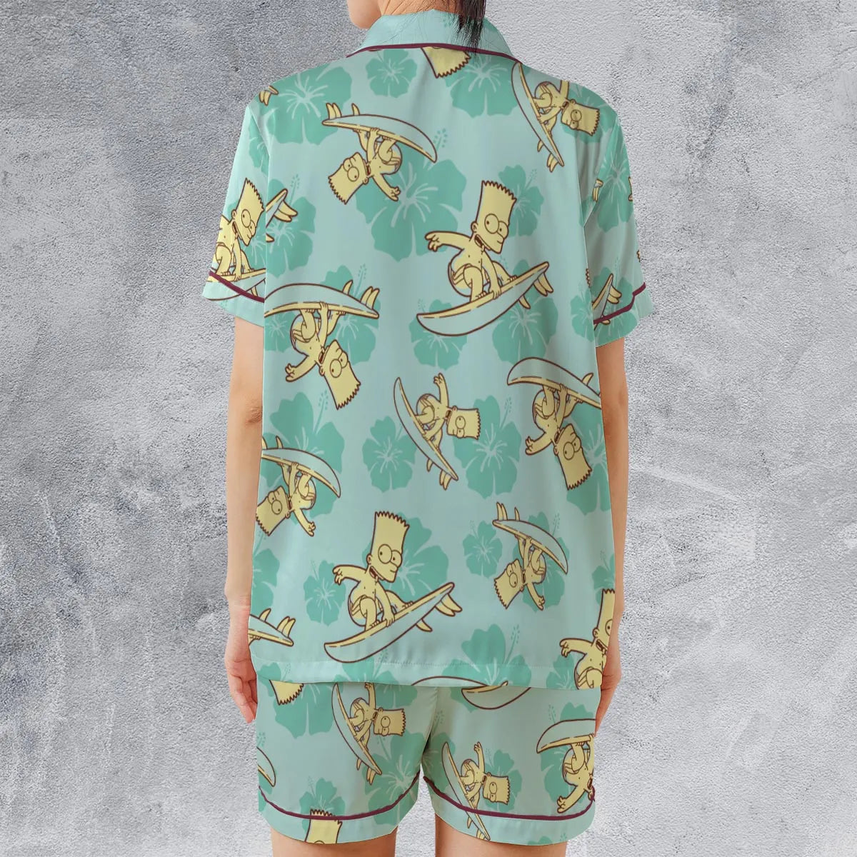 Satin Short-Sleeve Pajamas Set - R8QFYX74
