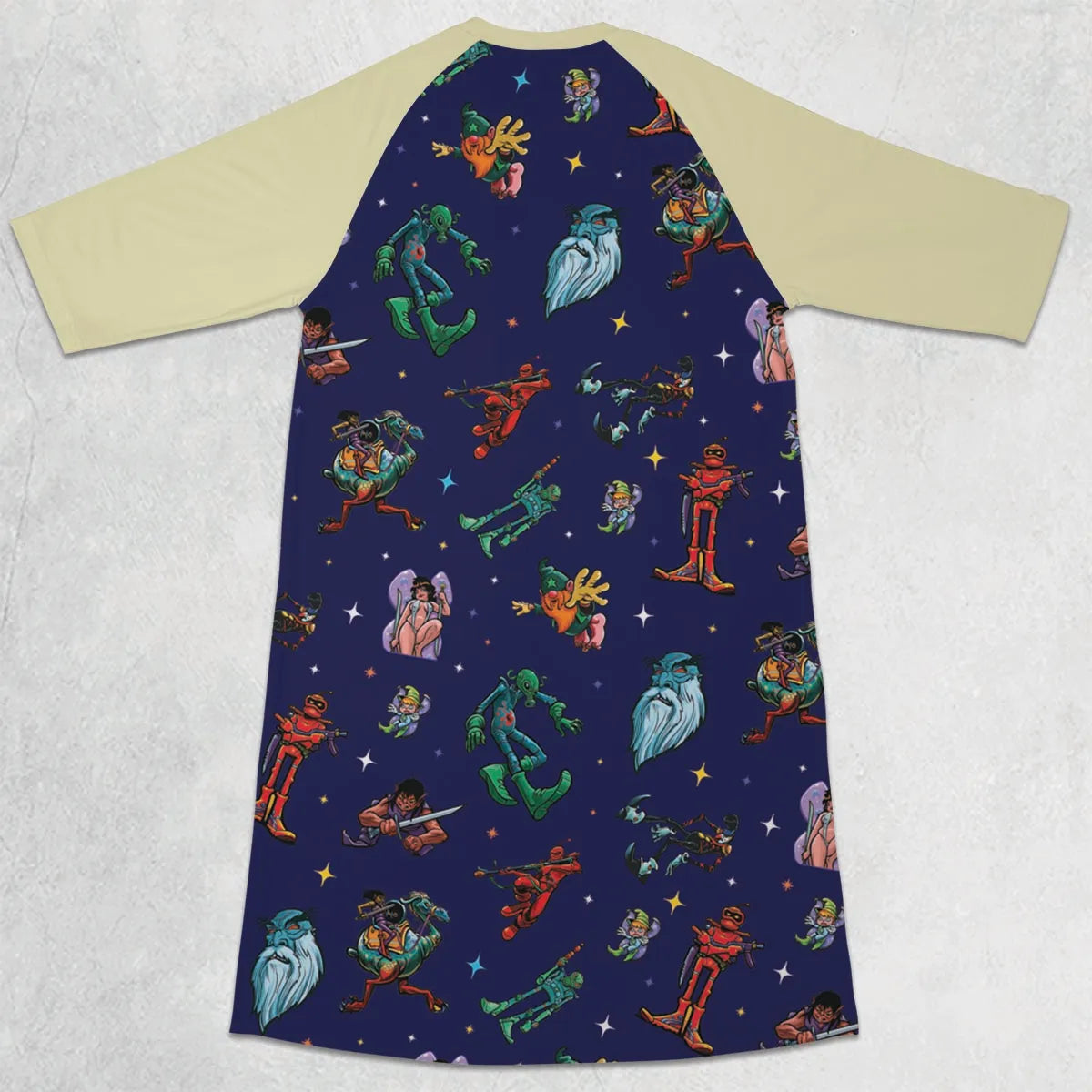3/4 Sleeve Raglan Dress - T4Z8B9E5