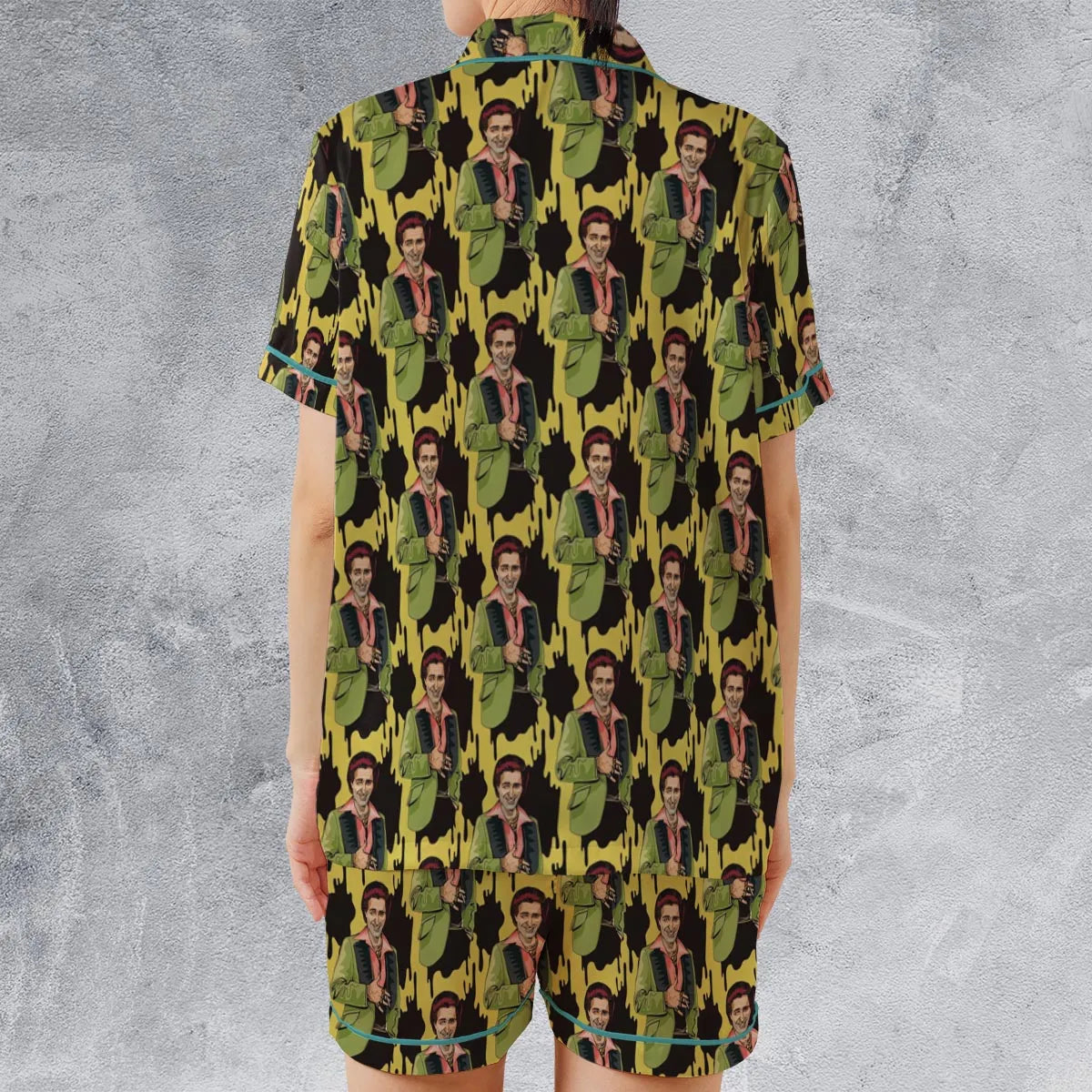 Satin Short-Sleeve Pajamas Set - U2XF5WK7