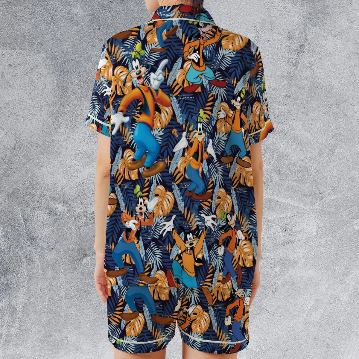 Satin Short-Sleeve Pajamas Set - DDD1RR8Z