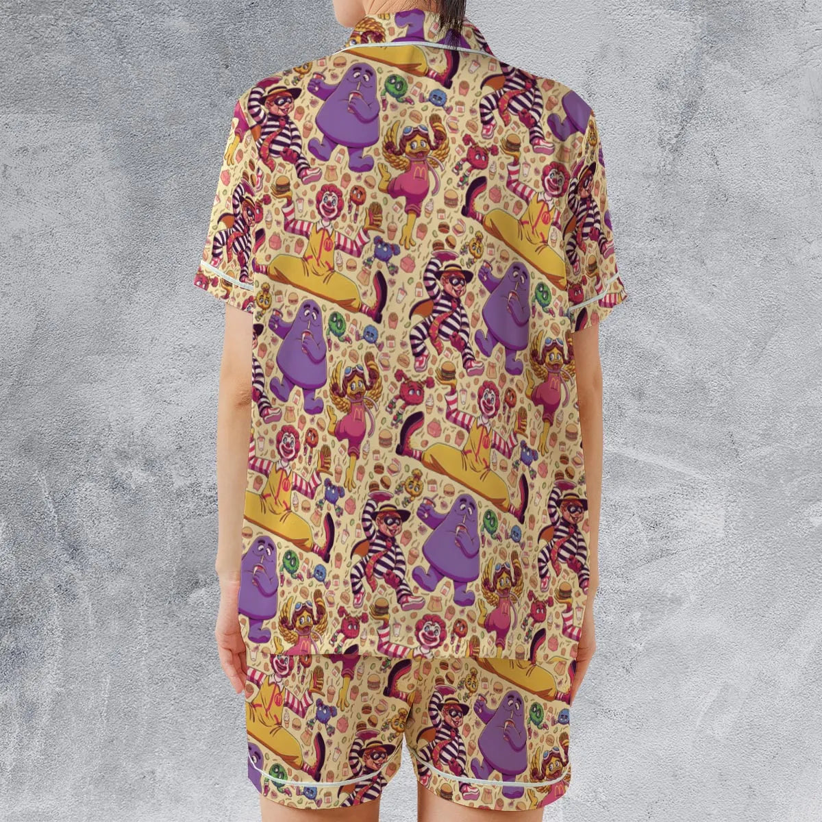 Satin Short-Sleeve Pajamas Set - G283CX5X