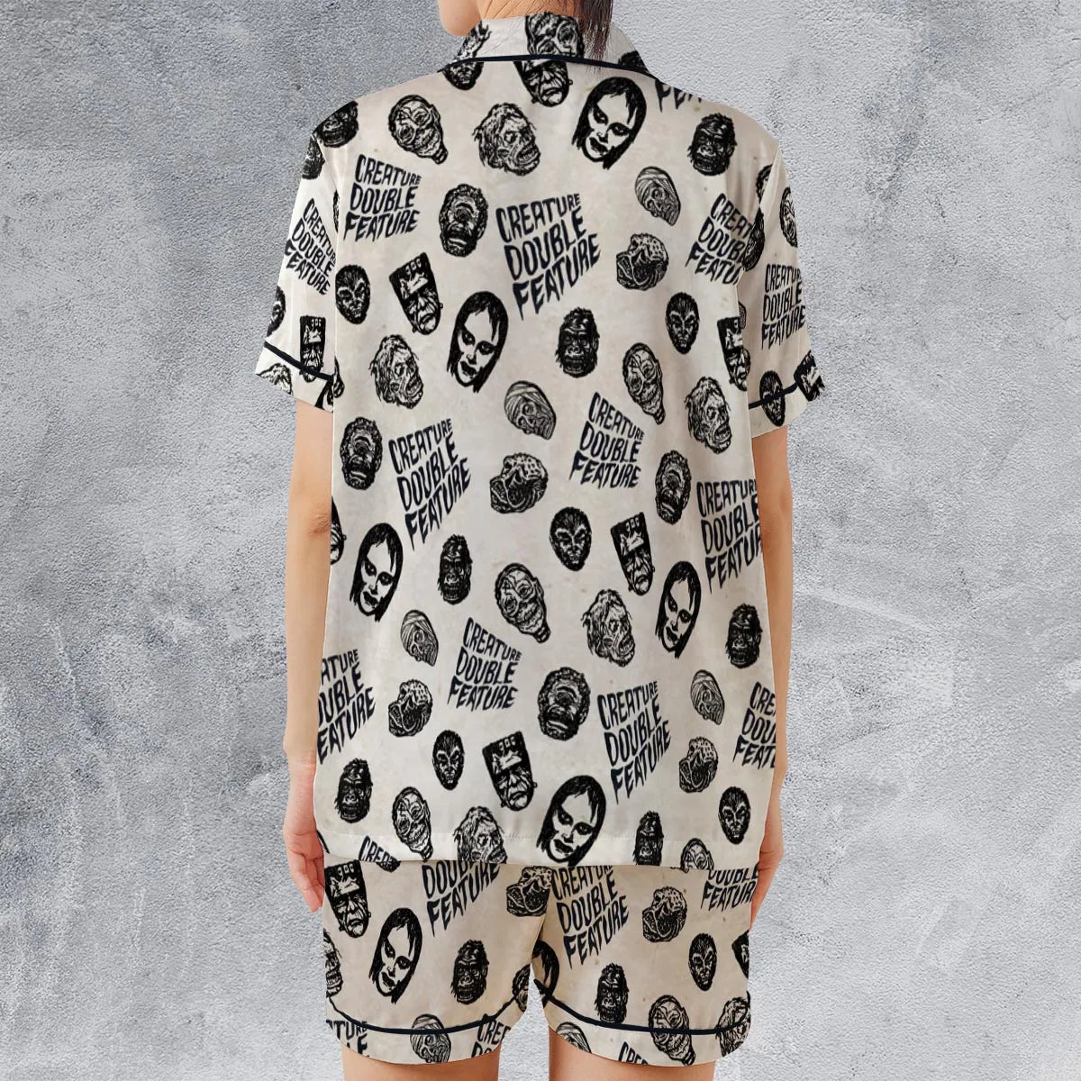 Satin Short-Sleeve Pajamas Set - FQCSL3LW
