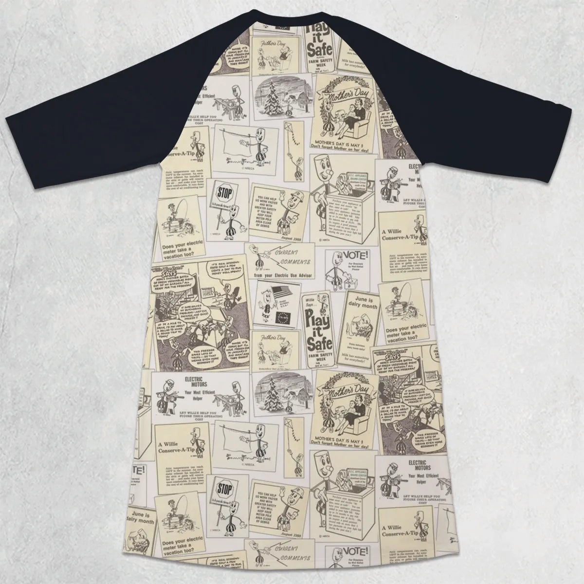 3/4 Sleeve Raglan Dress - QU3VXB1N