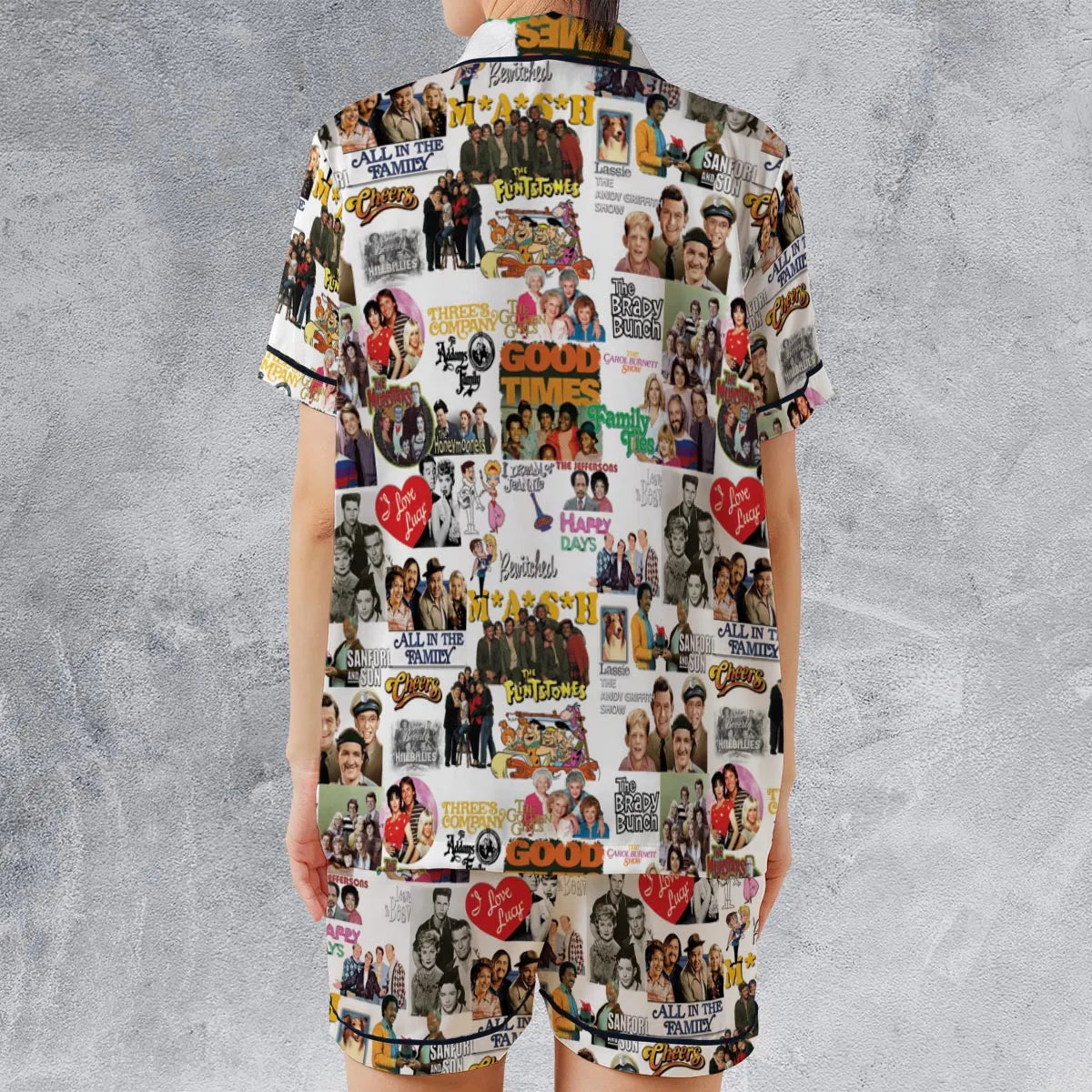 Satin Short-Sleeve Pajamas Set - CTQ2YATK