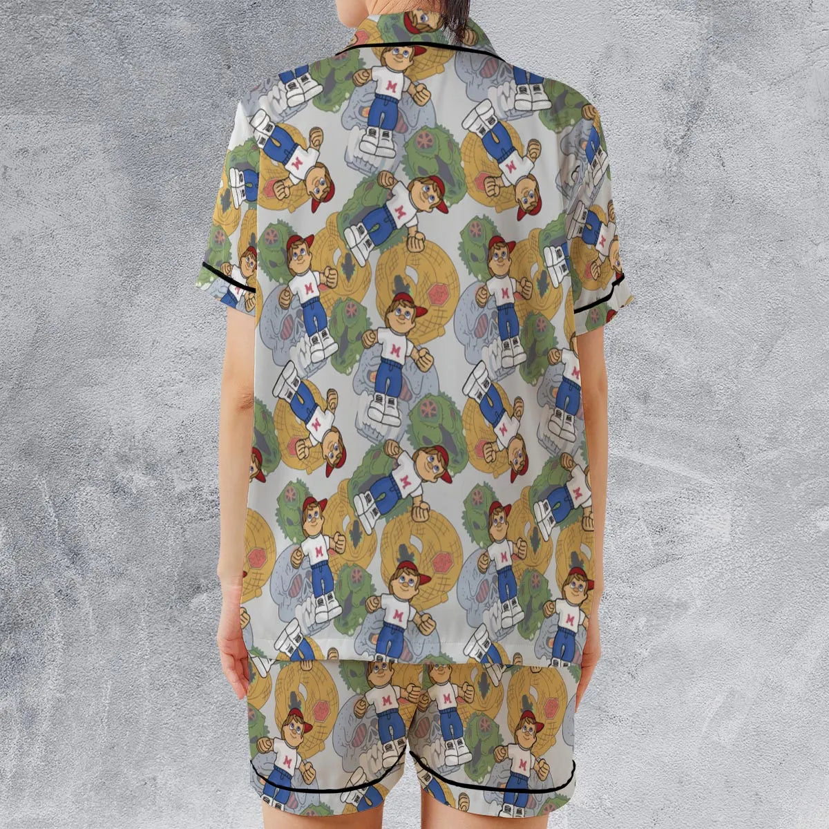 Satin Short-Sleeve Pajamas Set - 4Z2K9KV5