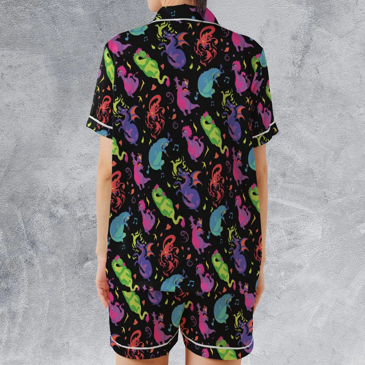 Satin Short-Sleeve Pajamas Set - QW2QJR4N