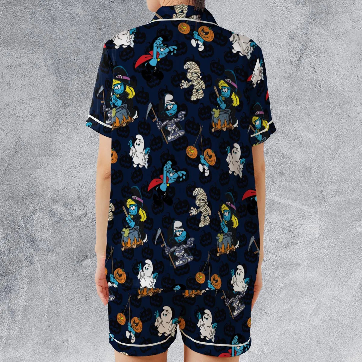 Satin Short-Sleeve Pajamas Set - Z267YC7R