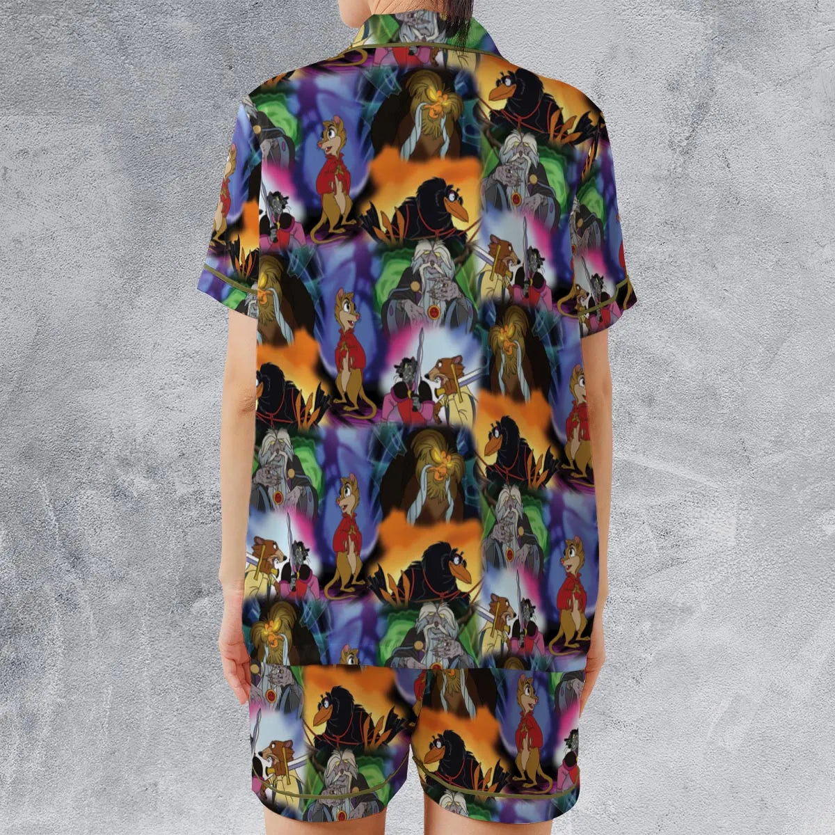 Satin Short-Sleeve Pajamas Set - N7D93RBT