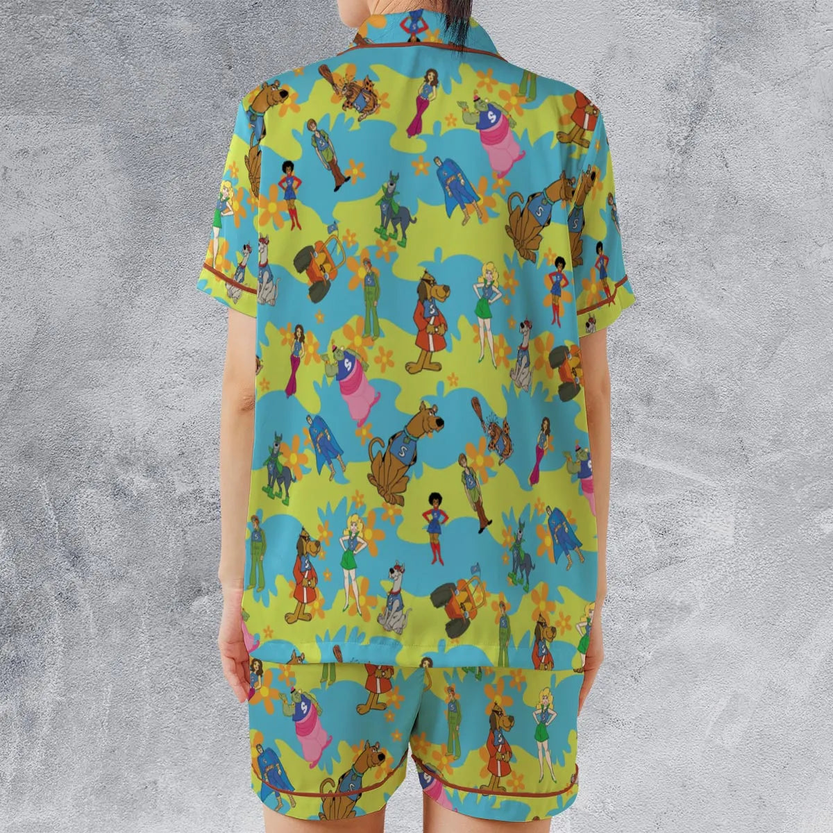 Satin Short-Sleeve Pajamas Set - 92G2D9FZ
