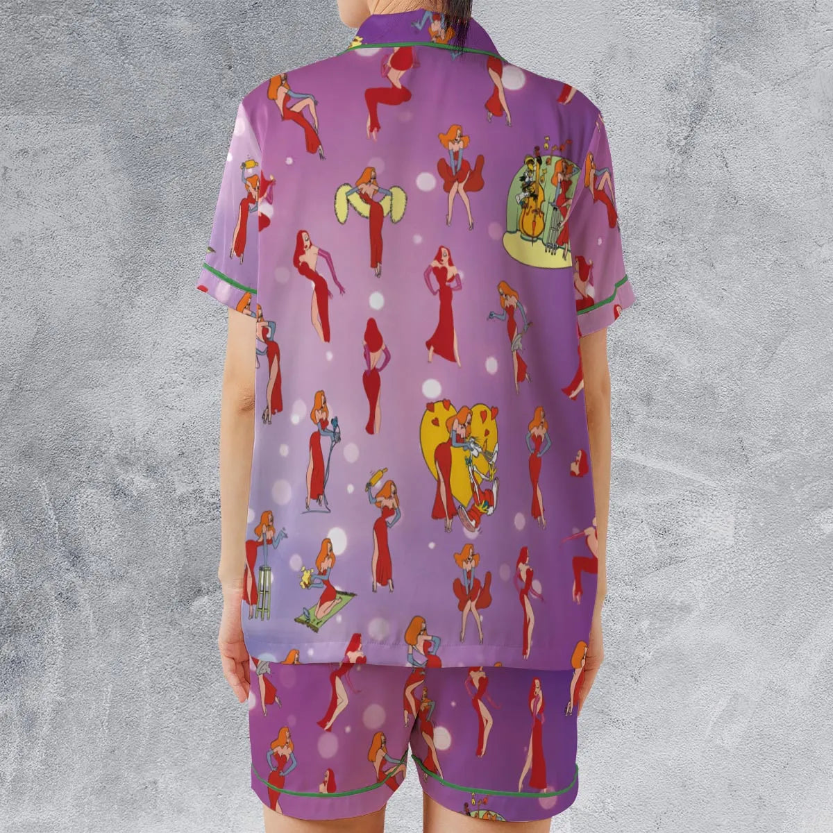 Satin Short-Sleeve Pajamas Set - C316EKW6