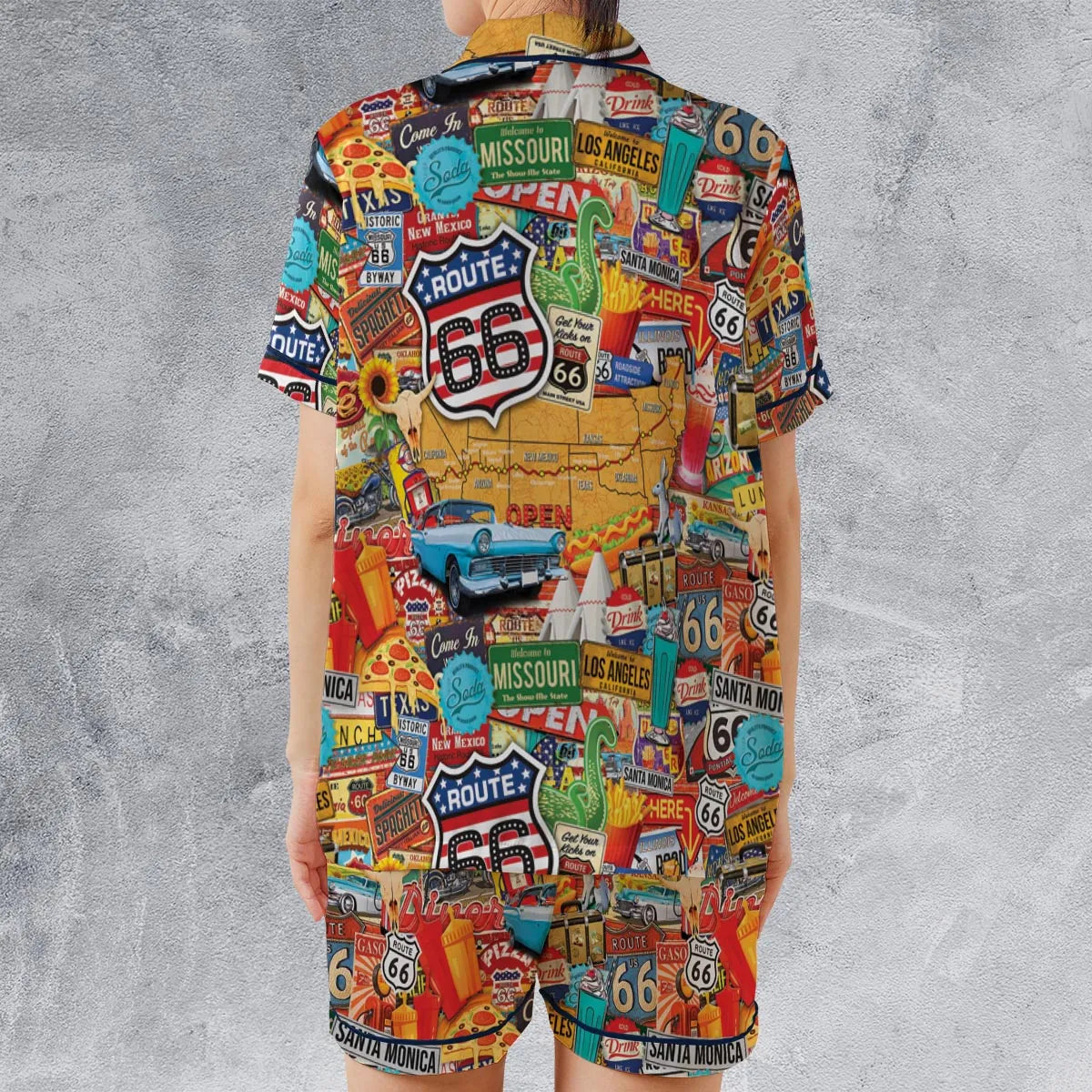 Satin Short-Sleeve Pajamas Set - 57Z23DH5