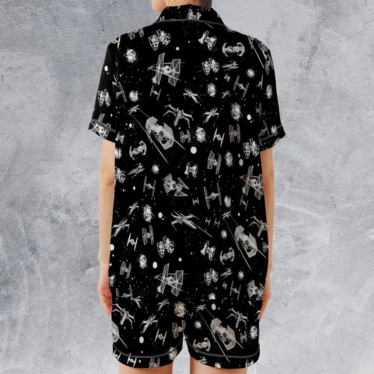 Satin Short-Sleeve Pajamas Set - J7YG7T4P