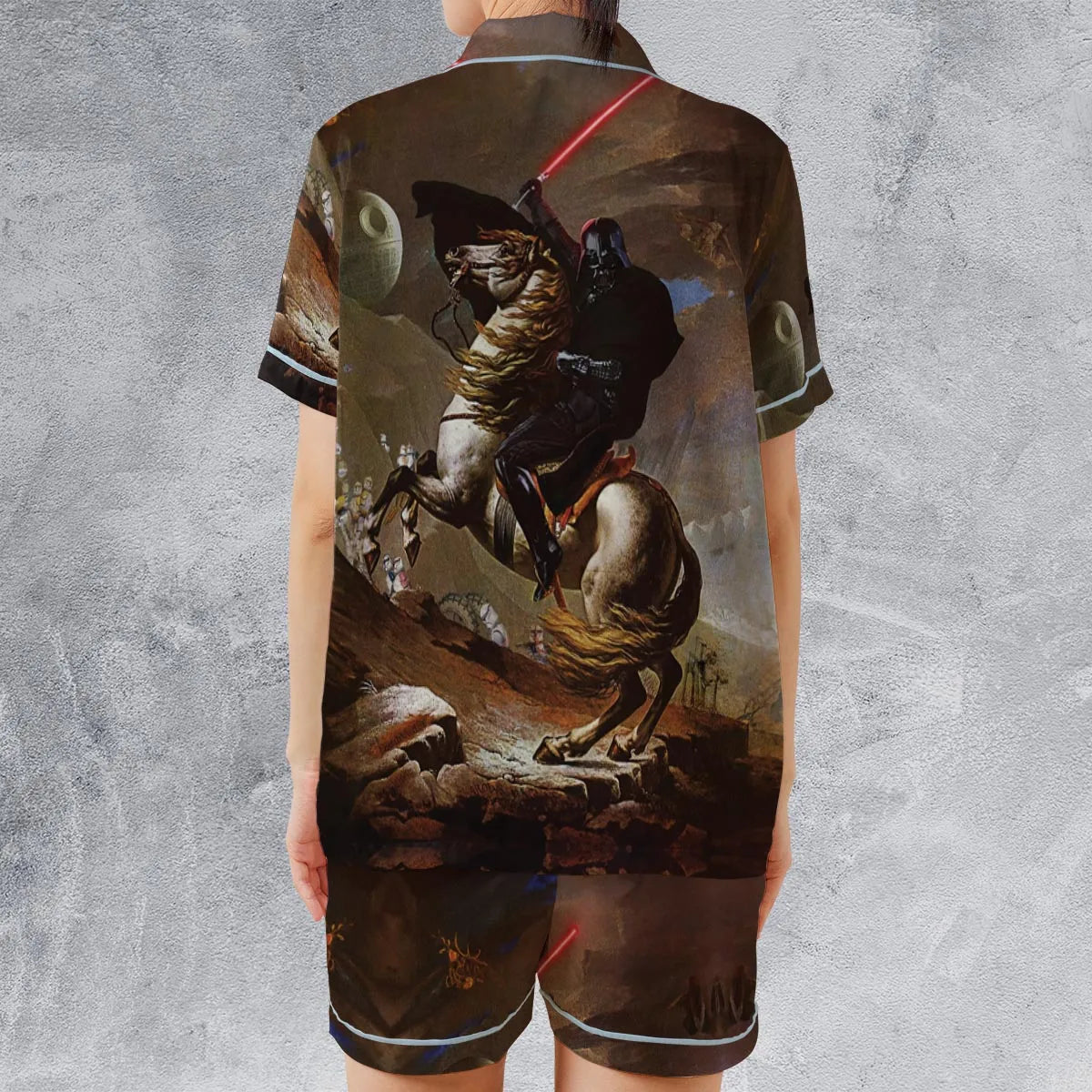 Satin Short-Sleeve Pajamas Set - CYB21GA9