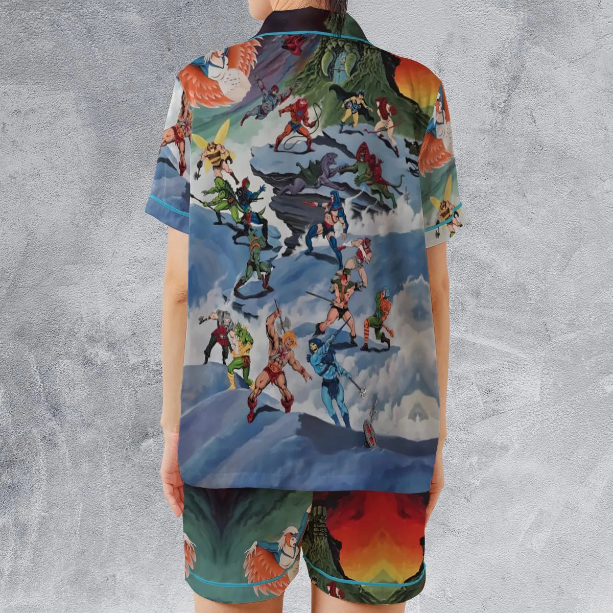 Satin Short-Sleeve Pajamas Set - BFX1ZRXP