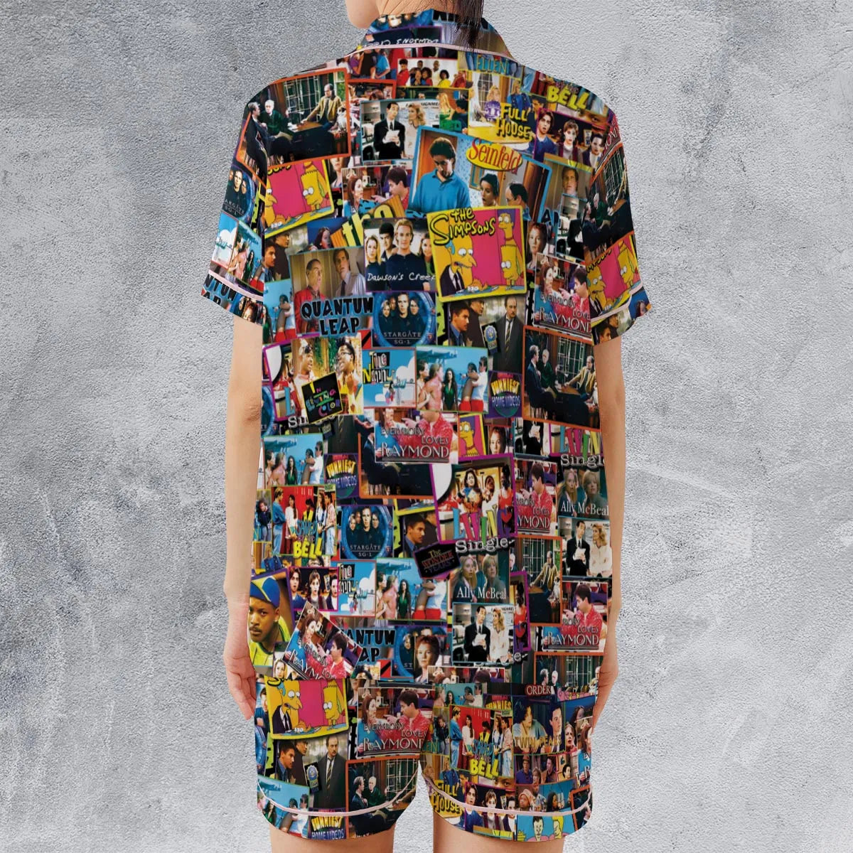 Satin Short-Sleeve Pajamas Set - RER9MQ6T
