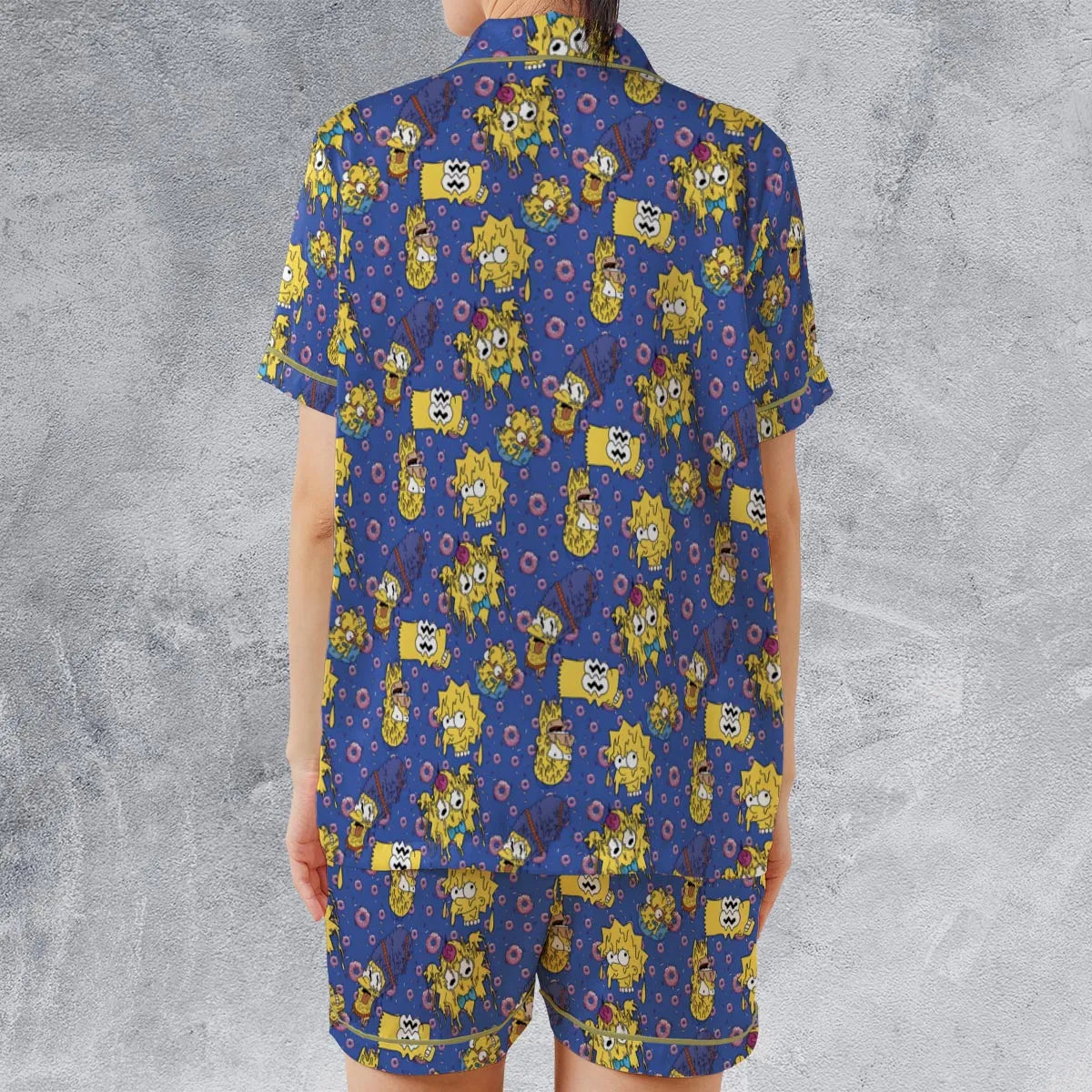 Satin Short-Sleeve Pajamas Set - E4GUMMHC