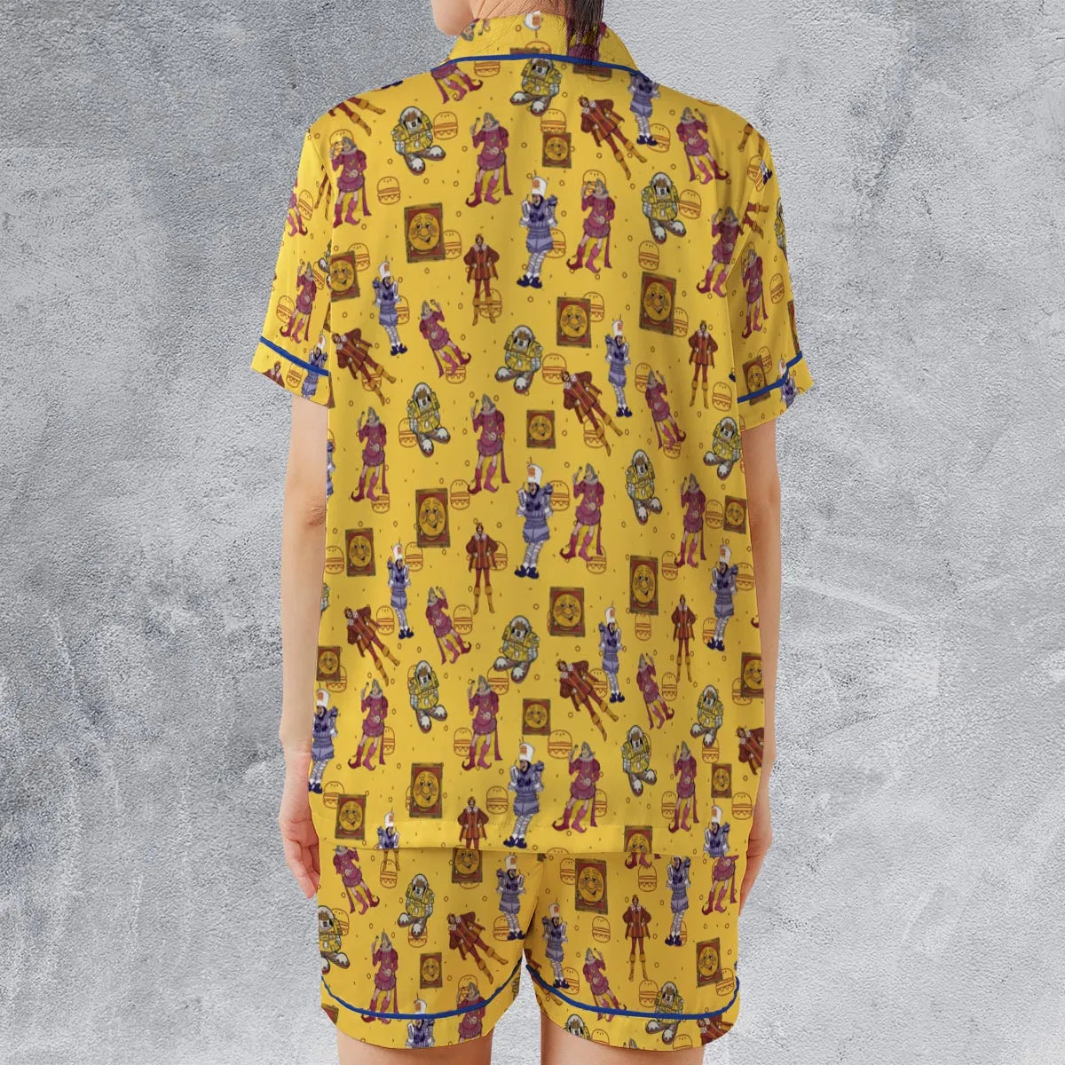 Satin Short-Sleeve Pajamas Set - 9YKMH367