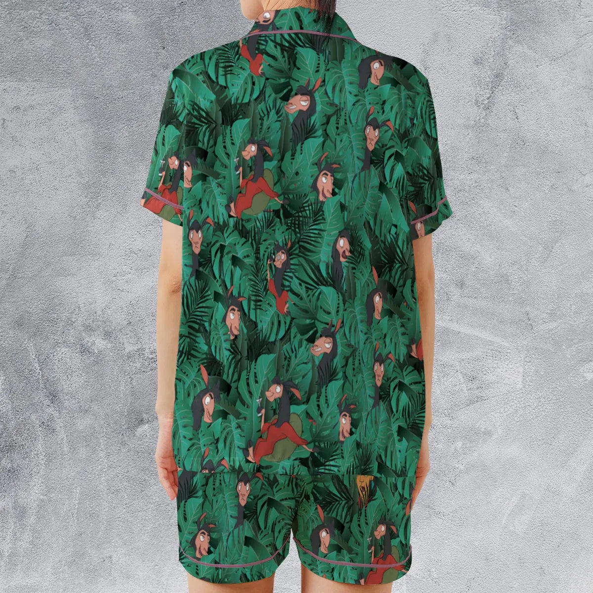 Satin Short-Sleeve Pajamas Set - UESWB6ZN