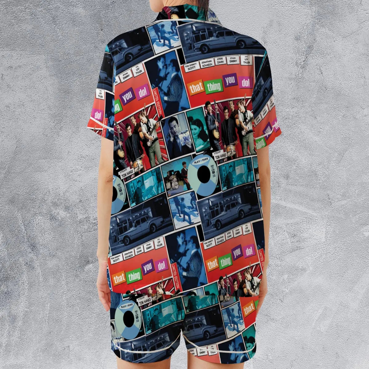 Satin Short-Sleeve Pajamas Set - MQ6DR4NP