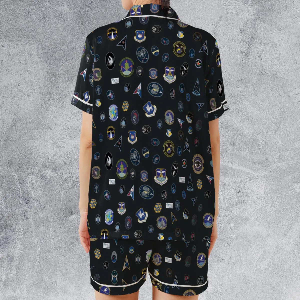Satin Short-Sleeve Pajamas Set - UQ2JBVF9