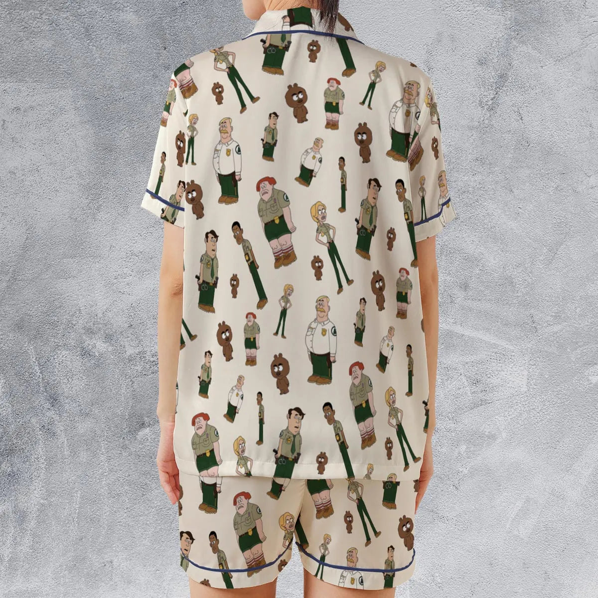 Satin Short-Sleeve Pajamas Set - 7D2QQW2A