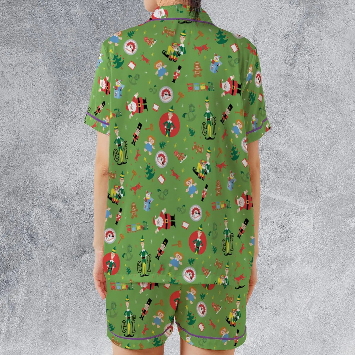 Satin Short-Sleeve Pajamas Set - 6Q7BKUDF