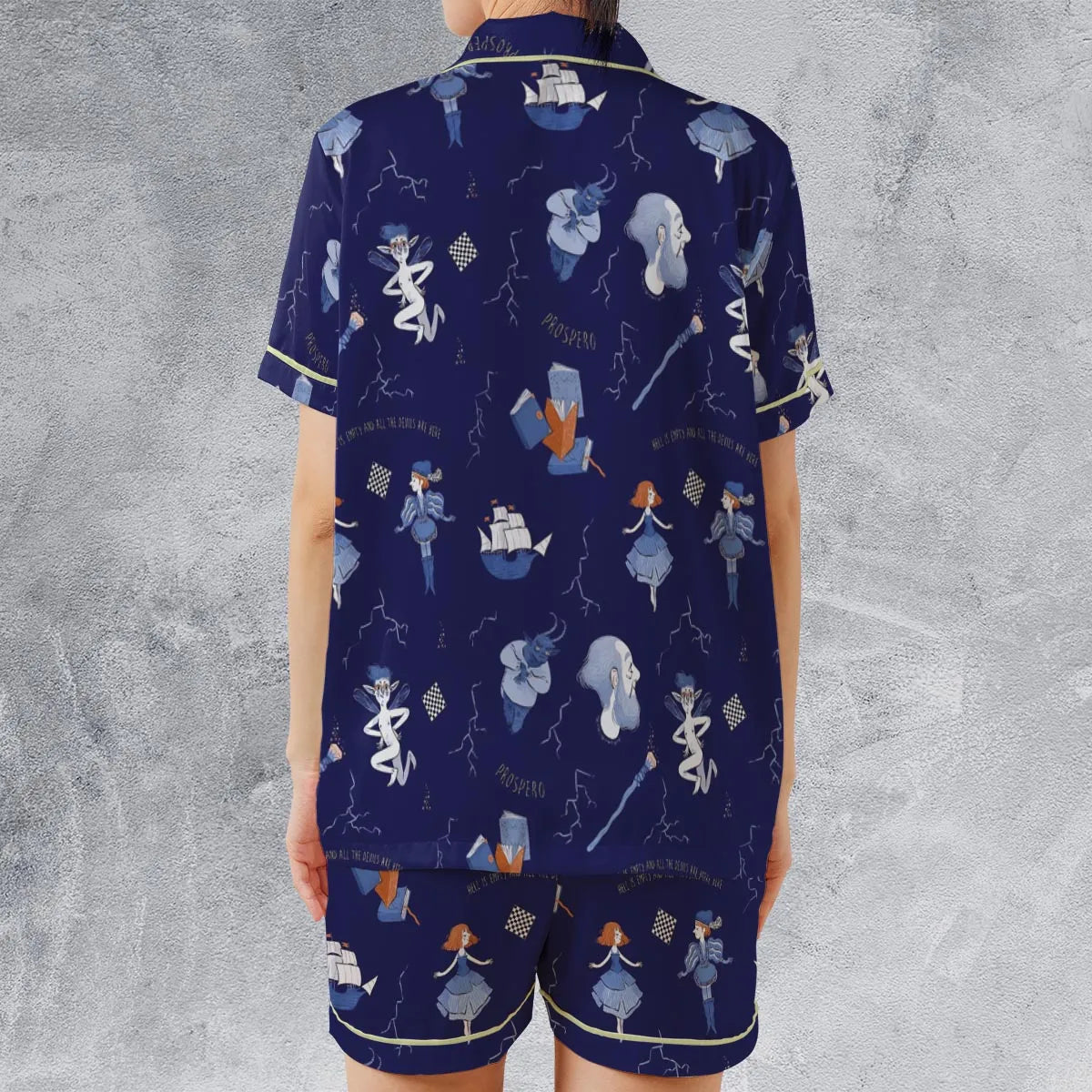Satin Short-Sleeve Pajamas Set - D57N15KJ