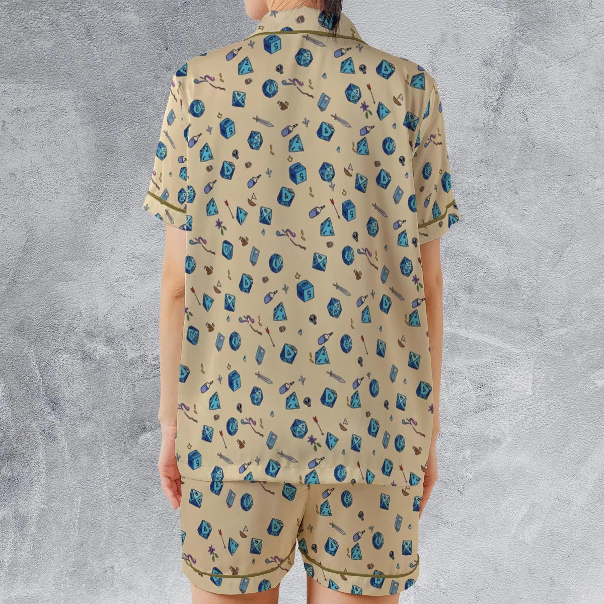 Satin Short-Sleeve Pajamas Set - UCTZFVX3