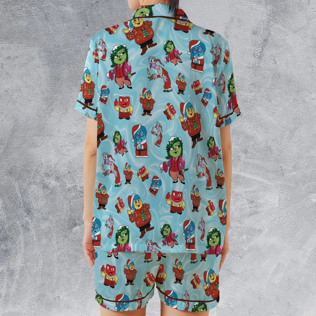 Satin Short-Sleeve Pajamas Set - 4UM46AKZ