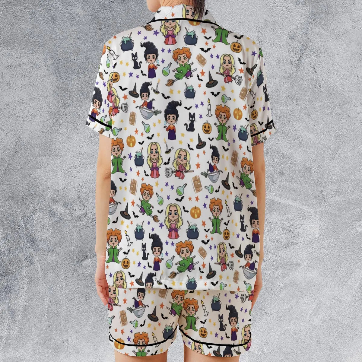 Satin Short-Sleeve Pajamas Set - K6T2HADW