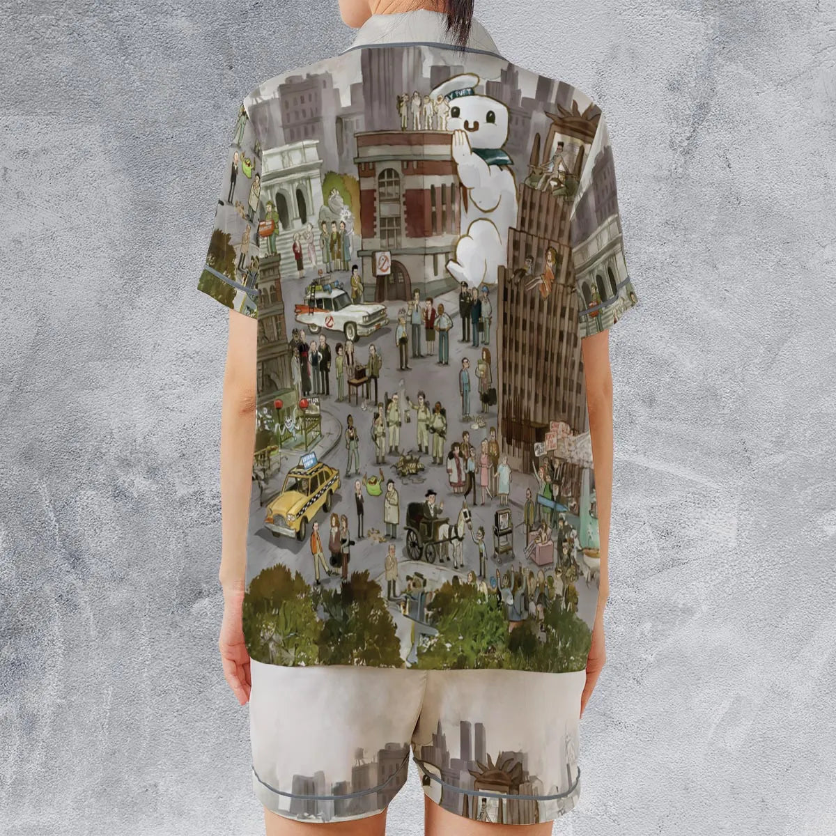 Satin Short-Sleeve Pajamas Set - 4AK1C9RX